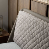 SLANT Rangka Tempat Tidur Minimalis dengan Bantalan Quilt