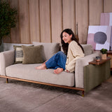 CELADON Sofa Kain Modular dengan Meja Samping Geser