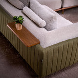 CELADON Sofa Kain Modular dengan Meja Samping Geser