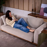 CELADON Sofa Kain Modular dengan Meja Samping Geser