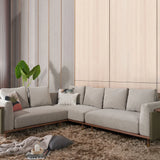 CELADON Sofa Kain Modular dengan Meja Samping Geser