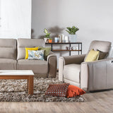 GRANDE Sofa Kulit Recliner Motorized dengan Sandaran Tinggi