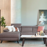 Sofa MARVIN Modular Kain dengan Sandaran Kepala yang Dapat Disesuaikan