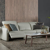 PENNA  Sofa Kulit Recliner Motorized dengan Sandaran Kepala yang Fleksibel