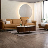 VINGE Sofa Kulit  Modular dengan Sandaran Kepala yang Fleksibel