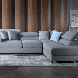 APOLLO Sofa Kain dengan Sandaran Kepala yang Fleksibel
