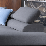 APOLLO Sofa Kain dengan Sandaran Kepala yang Fleksibel