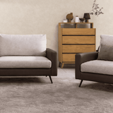 DANSK Sofa Modern dengan Dudukan dan Sandaran Kain
