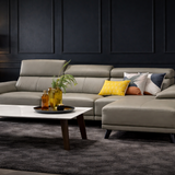 KOF Sofa Kulit dengan Sandaran Punggung Tinggi
