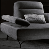TRUSO Sofa Kain L-Shape dengan Sandaran dan Lengan yang Dapat Disesuaikan Posisinya