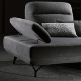 TRUSO Sofa Kain L-Shape dengan Sandaran dan Lengan yang Dapat Disesuaikan Posisinya