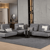 TRUSO Sofa Kain L-Shape dengan Sandaran dan Lengan yang Dapat Disesuaikan Posisinya