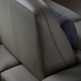 TRUSO Sofa Kulit L-Shape dengan Sandaran dan Lengan yang Dapat Disesuaikan Posisinya