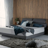 APOLLO Rangka Tempat Tidur Kain dengan Sandaran Kepala Fleksibel & Ruang Penyimpanan