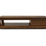 MAX Meja TV Penyimpanan dengan Aksen Kayu Walnut