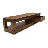 MAX Meja TV Penyimpanan dengan Aksen Kayu Walnut