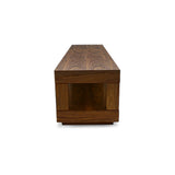 MAX Meja TV Penyimpanan dengan Aksen Kayu Walnut