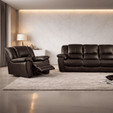 PLUSH Sofa Kulit dengan Incliner Manual