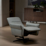 VINGE Sofa Recliner Bermotor Kulit Penuh Single