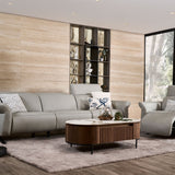 VISO Sofa Kulit dengan Sandaran Kepala yang Fleksibel