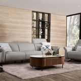 VISO Sofa Kulit dengan Sandaran Kepala yang Fleksibel