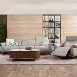 VISO Sofa Kulit dengan Sandaran Kepala yang Fleksibel